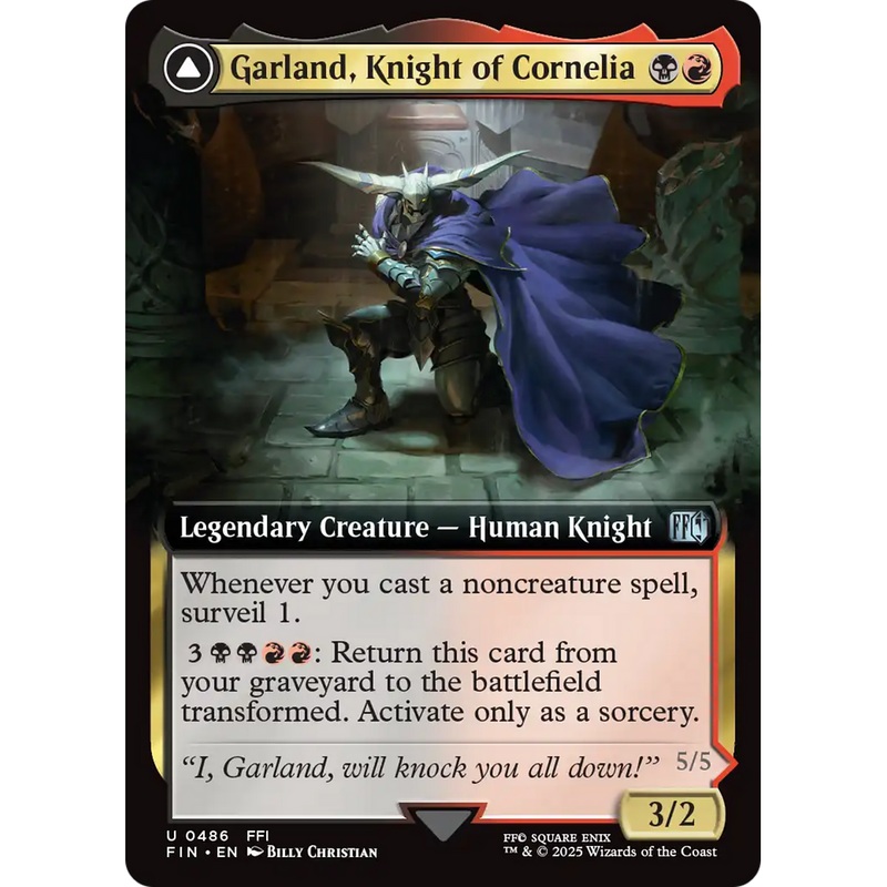 Garland, Knight of Cornelia (Extended Art) (FIN-486) - FINAL FANTASY: (Extended Art) Foil