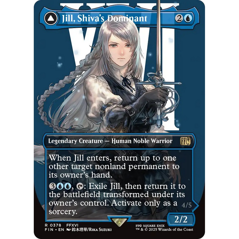 Jill, Shiva's Dominant (Borderless) (FIN-378) - FINAL FANTASY: (enchantment) (Borderless)