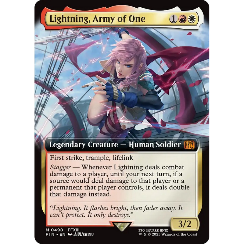Lightning, Army of One (FIN-498) - FINAL FANTASY: (Extended Art) Foil