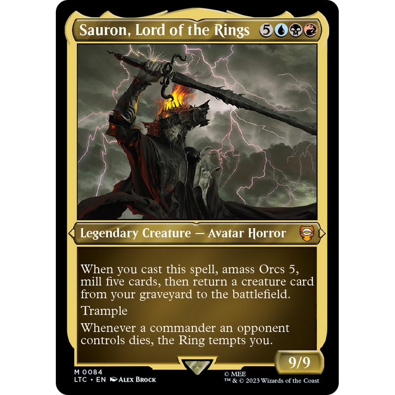 Sauron, Lord of the Rings (LTC-084) - Tales of Middle-earth Commander Etched Foil