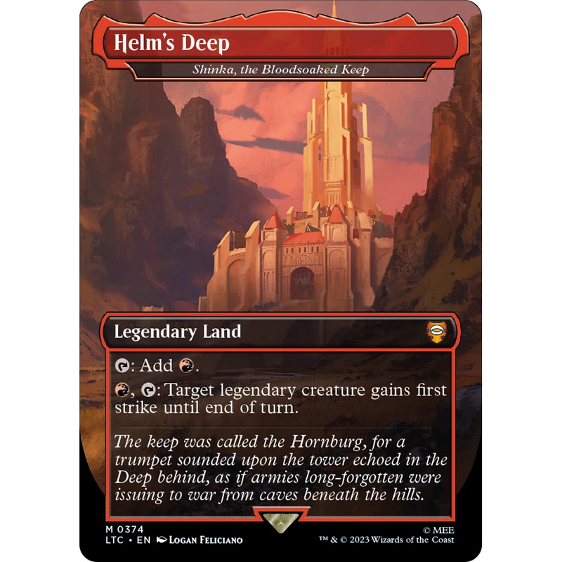 Shinka, the Bloodsoaked Keep (LTC-374) - Tales of Middle-earth Commander / Helm's Deep (Borderless)