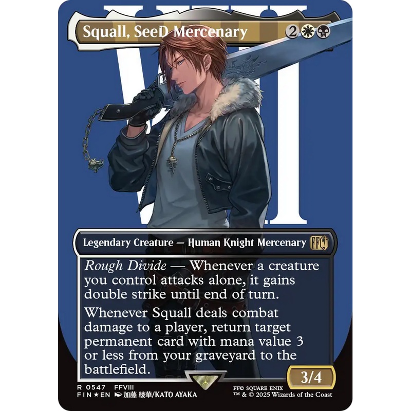 Squall, SeeD Mercenary (FIN-547) - FINAL FANTASY (Borderless) Foil