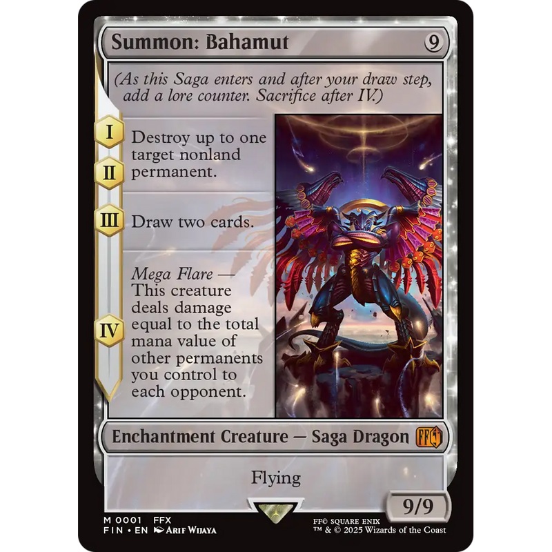 Summon: Bahamut (FIN-001) - FINAL FANTASY: (enchantment) Foil