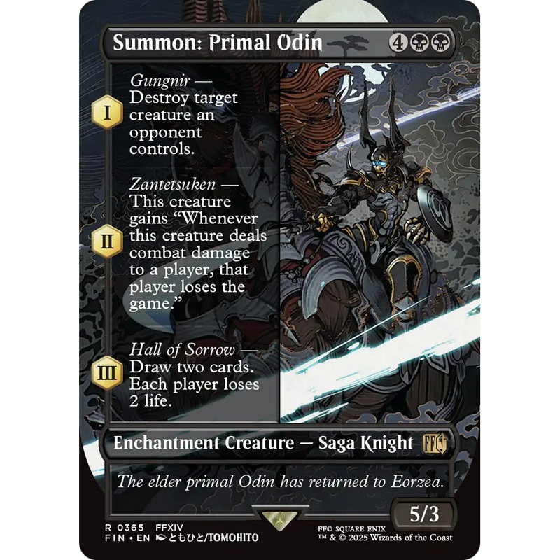 Summon: Primal Odin (FIN-365) - FINAL FANTASY: (enchantment) (Borderless) Foil