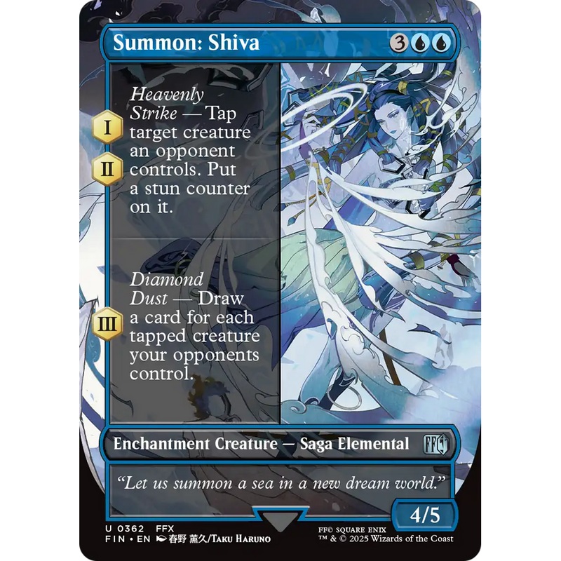 Summon: Shiva (Borderless) (FIN-362) - FINAL FANTASY: (enchantment) (Borderless) Foil