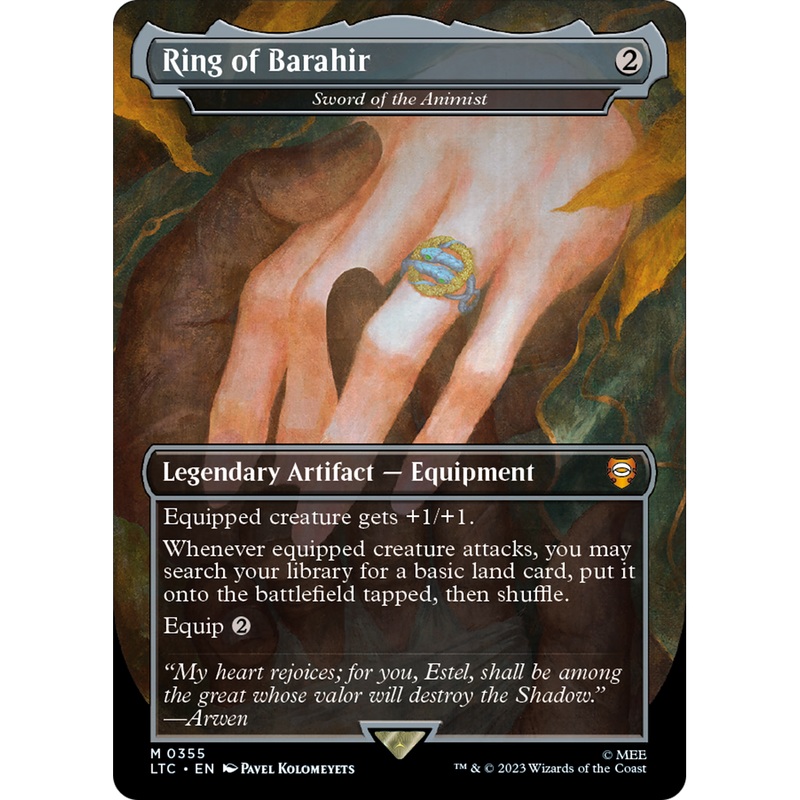 Sword of the Animist (LTC-355) - Tales of Middle-earth Commander / Ring of Barahir (Borderless) Foil