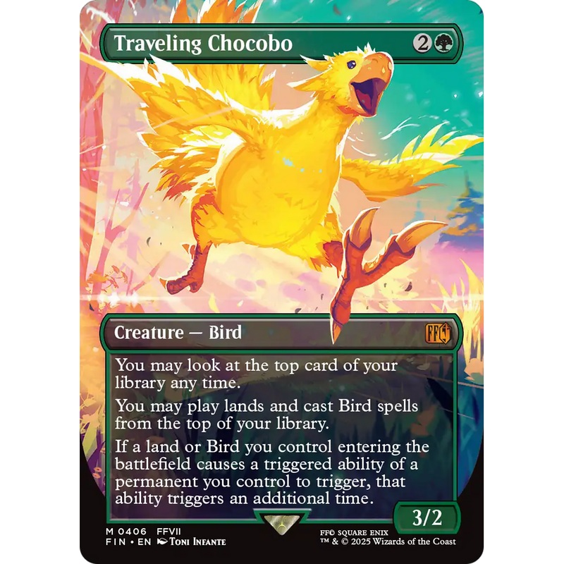 Traveling Chocobo (FIN-406) - FINAL FANTASY (Borderless) Foil