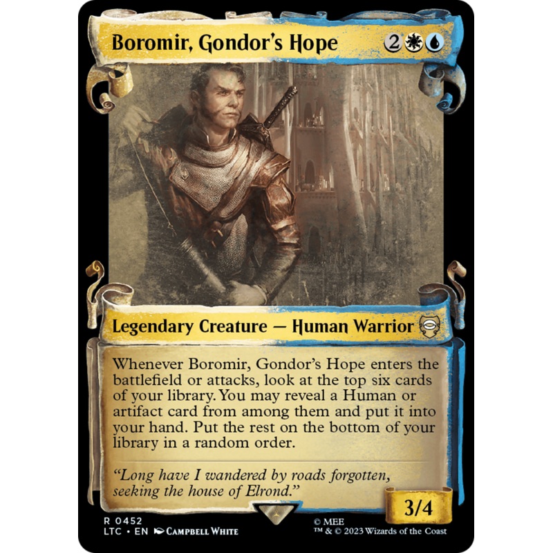 Boromir, Gondor's Hope (LTC-452) - Tales of Middle-earth Commander: (Showcase) Foil
