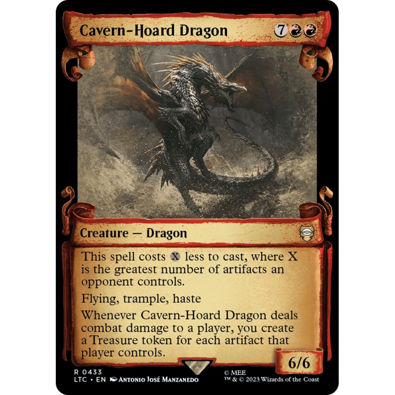 Cavern-Hoard Dragon (LTC-433) - Tales of Middle-earth Commander: (Showcase) Foil