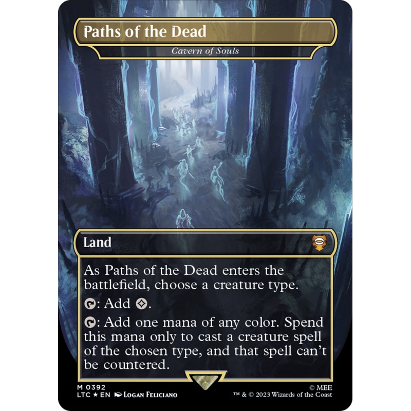 Cavern of Souls (LTC-392) - Tales of Middle-earth Commander / Paths of the Dead (Borderless) Foil