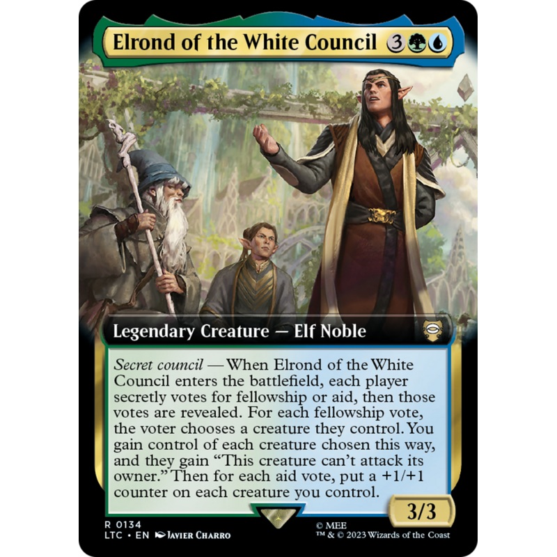 Elrond of the White Council (LTC-134) - Tales of Middle-earth Commander: (Extended Art)