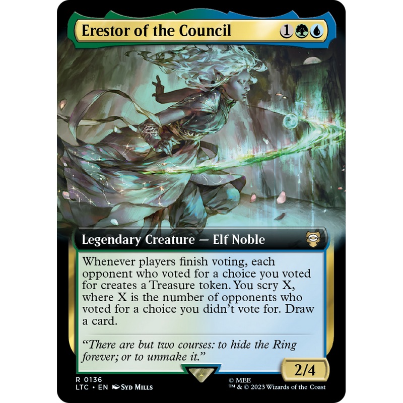 Erestor of the Council (LTC-136) - Tales of Middle-earth Commander: (Extended Art)