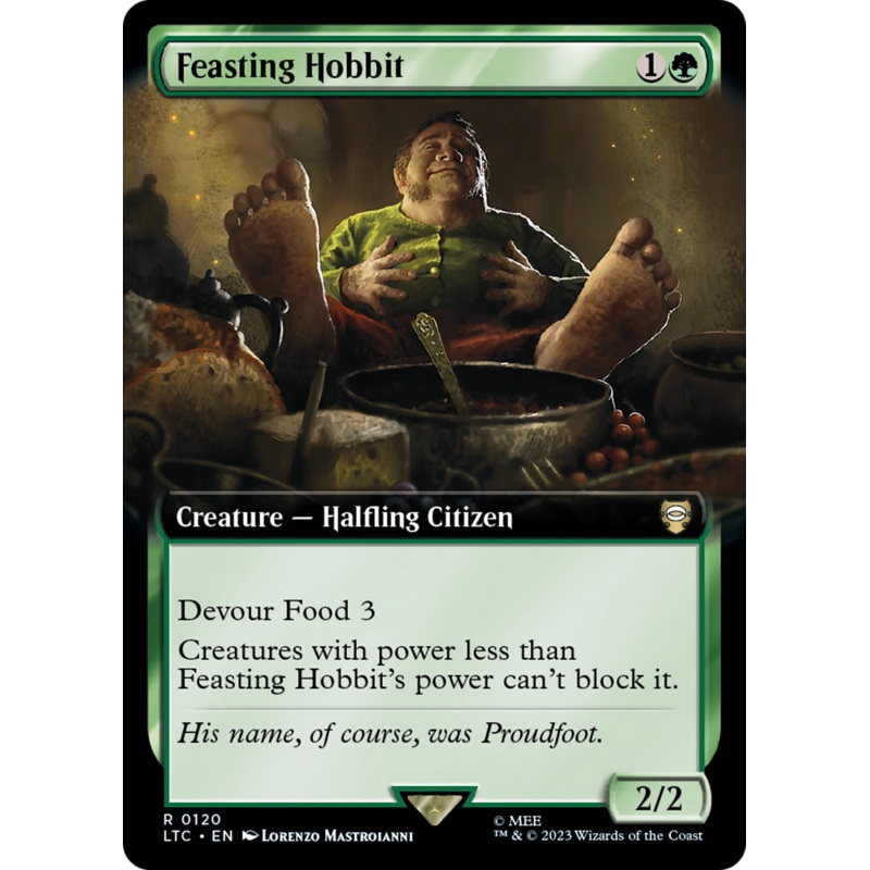 Feasting Hobbit (LTC-120) - Tales of Middle-earth Commander: (Extended Art)