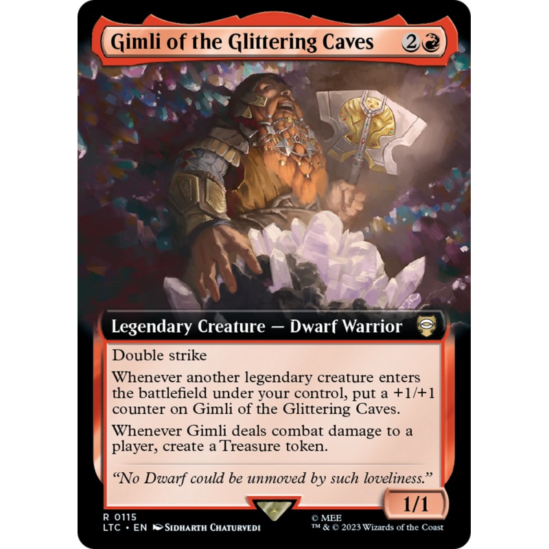 Gimli of the Glittering Caves (LTC-115) - Tales of Middle-earth Commander: (Extended Art)