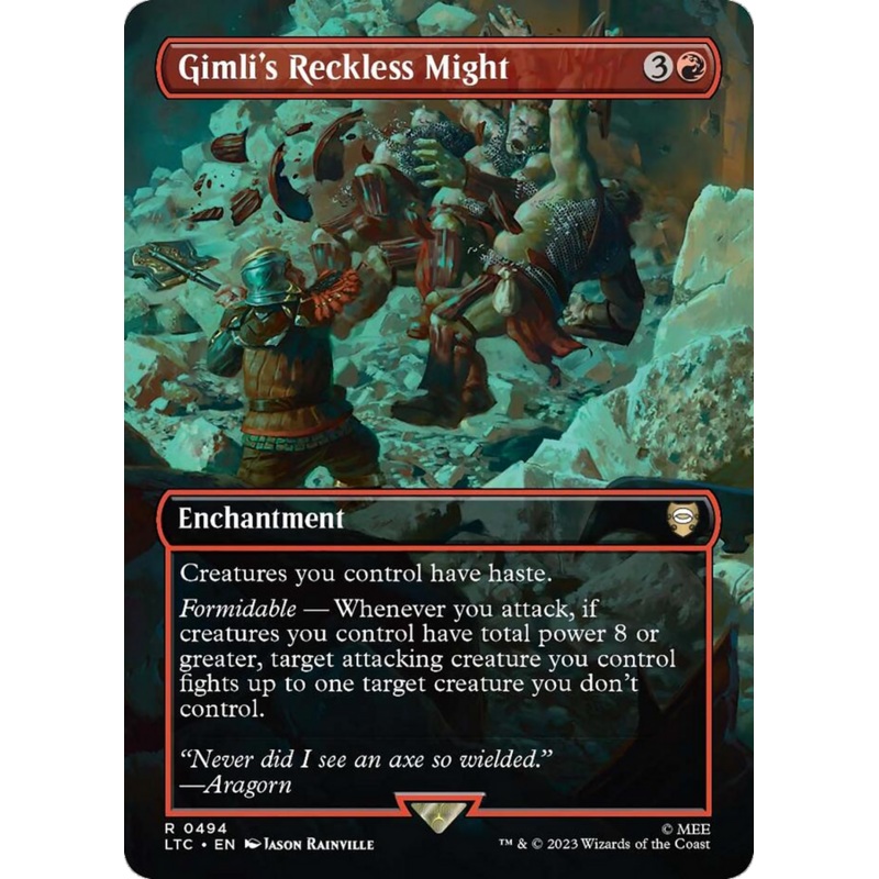 Gimli's Reckless Might (LTC-494) - Tales of Middle-earth Commander (Borderless)