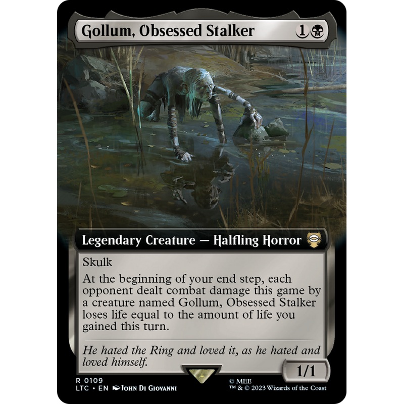 Gollum, Obsessed Stalker (LTC-109) - Tales of Middle-earth Commander: (Extended Art)