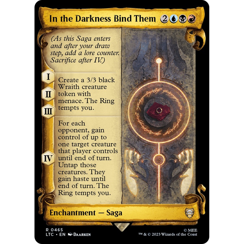 In the Darkness Bind Them (LTC-465) - Tales of Middle-earth Commander: (Showcase)