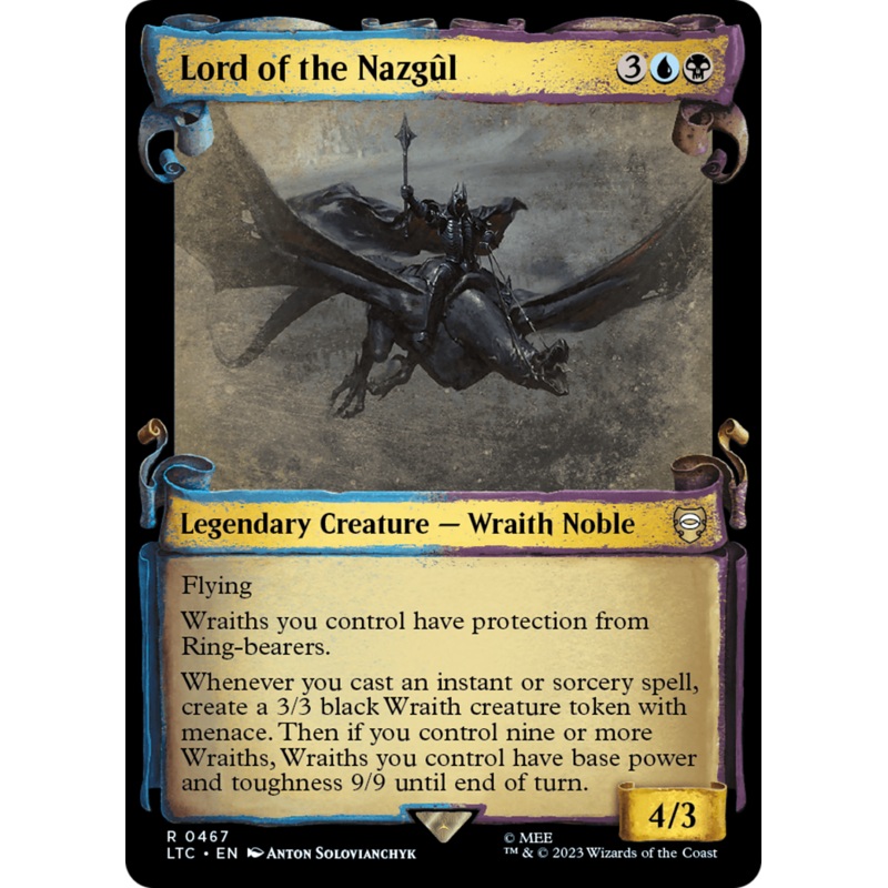 Lord of the Nazgl (LTC-467) - Tales of Middle-earth Commander: (Showcase) Foil