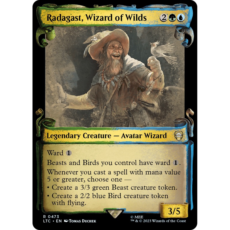 Radagast, Wizard of Wilds (LTC-473) - Tales of Middle-earth Commander: (Showcase) Foil