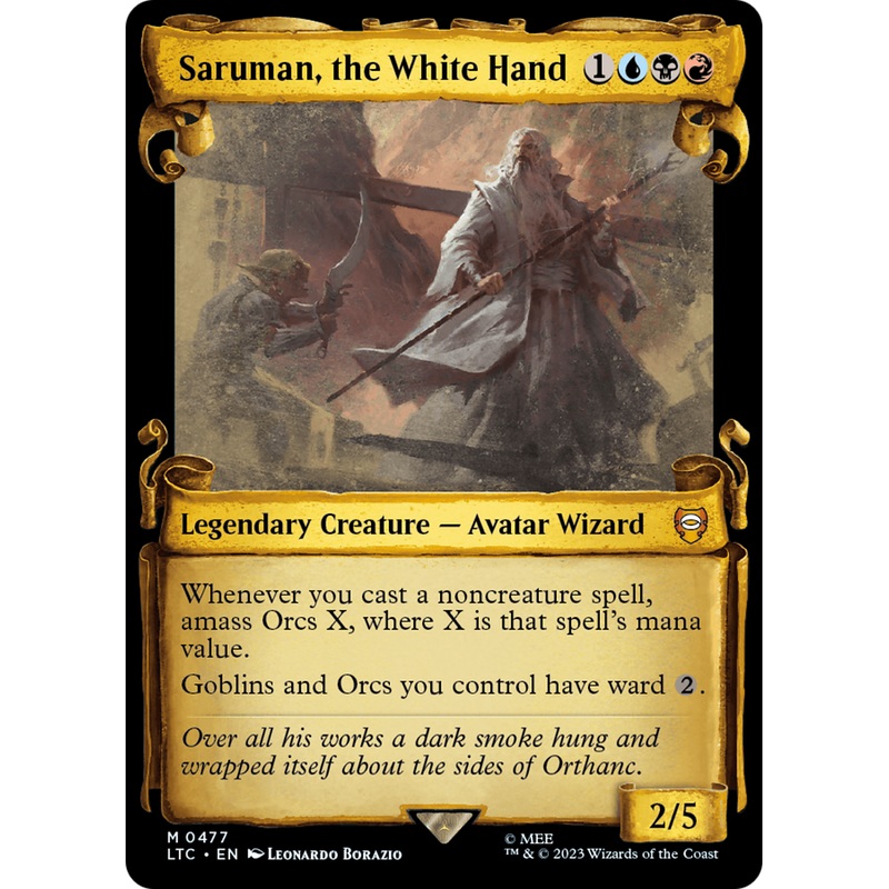 Saruman, the White Hand (LTC-477) - Tales of Middle-earth Commander: (Showcase) Foil