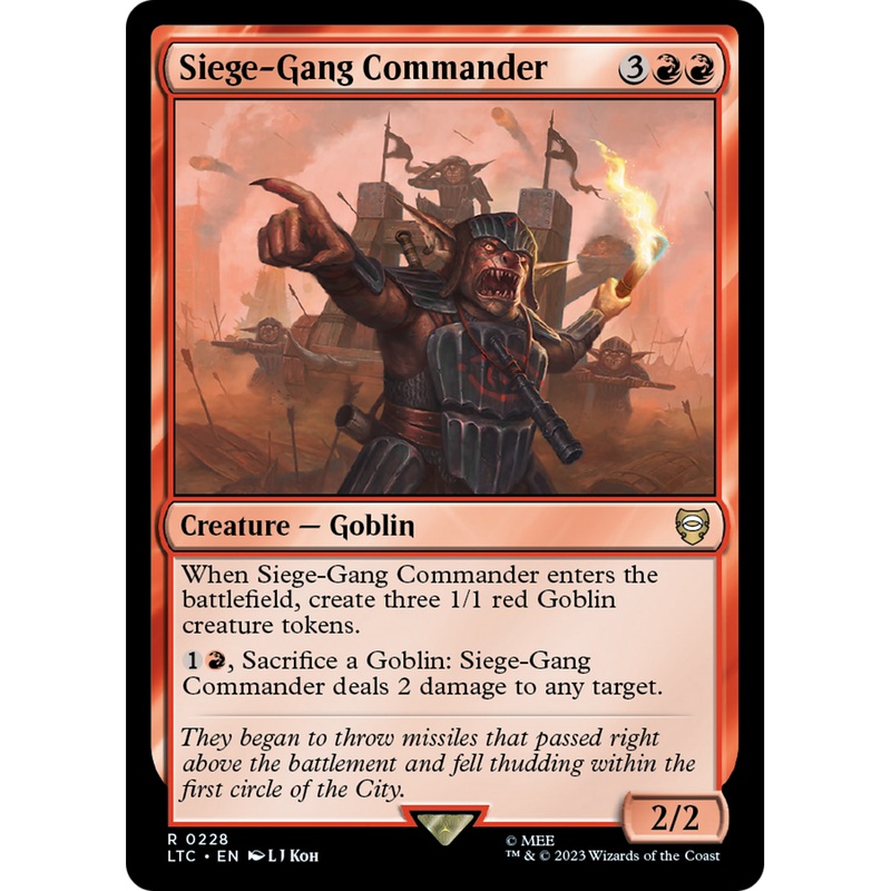 Siege-Gang Commander (LTC-228) - Tales of Middle-earth Commander