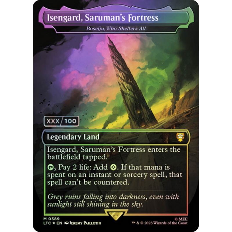 Boseiju, Who Shelters All (LTC-389Z) - Tales of Middle-earth Commander / Isengard, Saruman's Fortress (Borderless) Foil