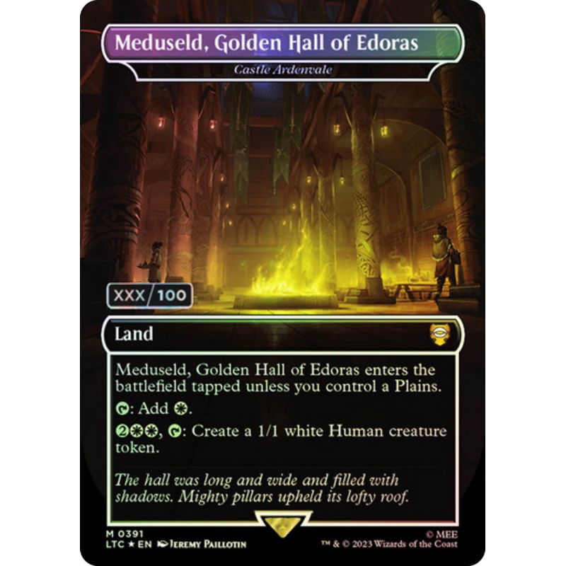 Castle Ardenvale (LTC-391Z) - Tales of Middle-earth Commander / Meduseld, Golden Hall of Edoras (Borderless) Foil