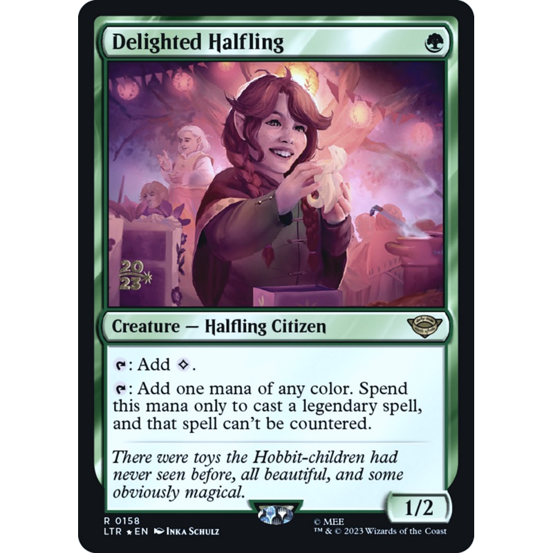 Delighted Halfling (PRE-158S) - Tales of Middle-earth Promos Foil