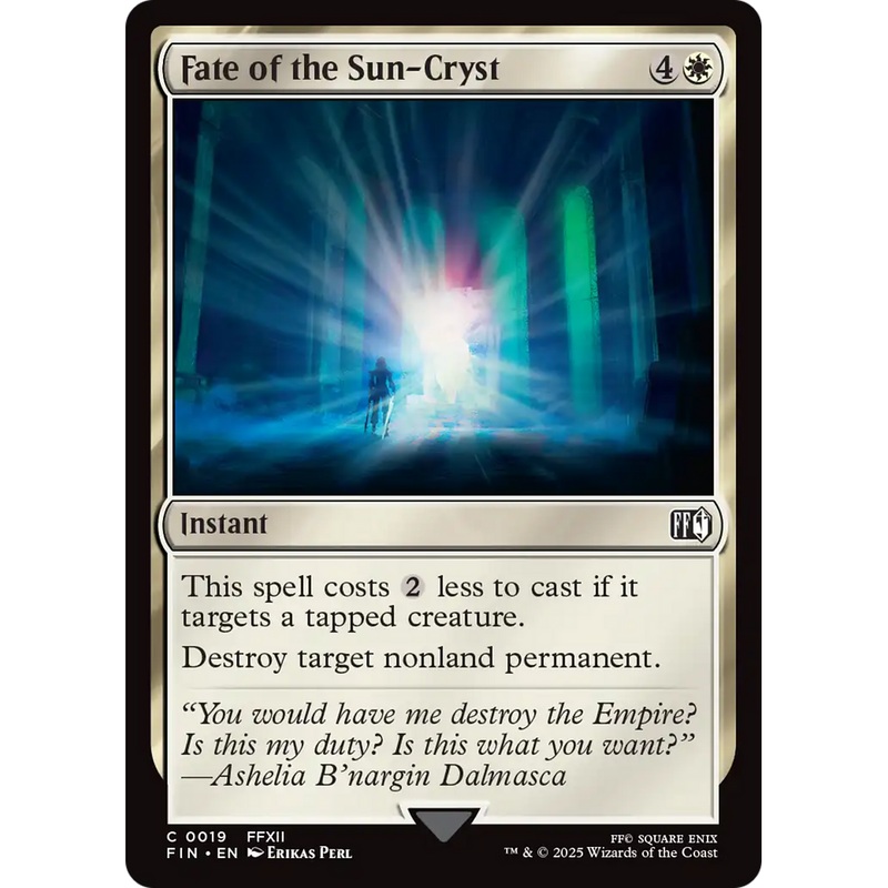 Fate of the Sun-Cryst (FIN-019) - FINAL FANTASY Foil