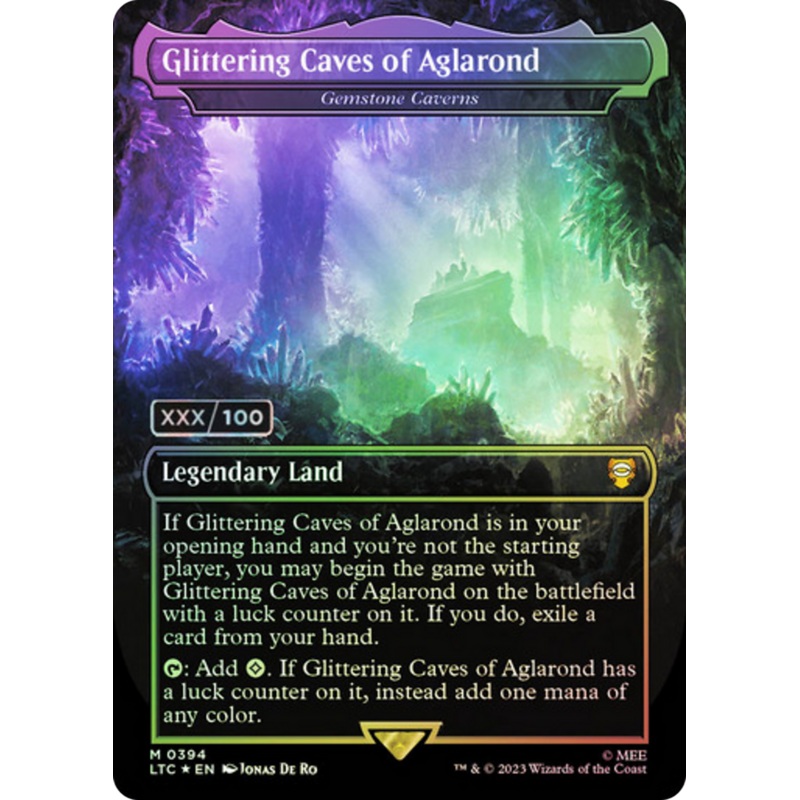Gemstone Caverns (LTC-394Z) - Tales of Middle-earth Commander / Glittering Caves of Aglarond (Borderless) Foil