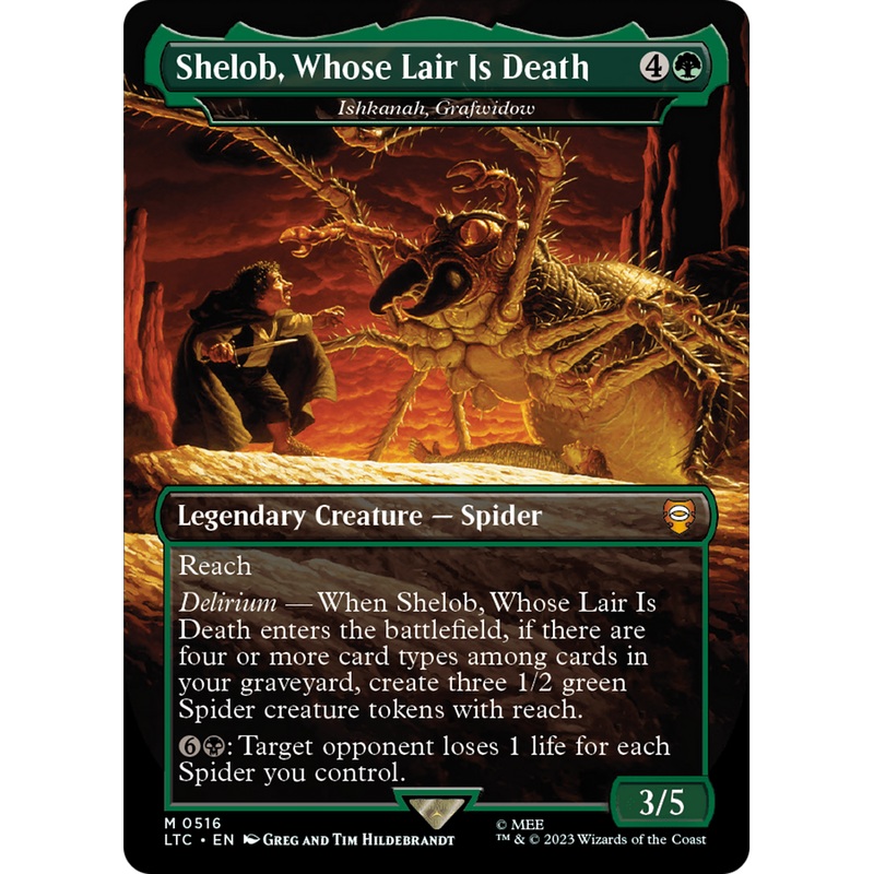 Ishkanah, Grafwidow (LTC-516) - Tales of Middle-earth Commander / Shelob, Whose Lair Is Death (Borderless) Foil