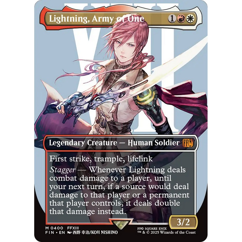 Lightning, Army of One (FIN-400) - FINAL FANTASY (Borderless)