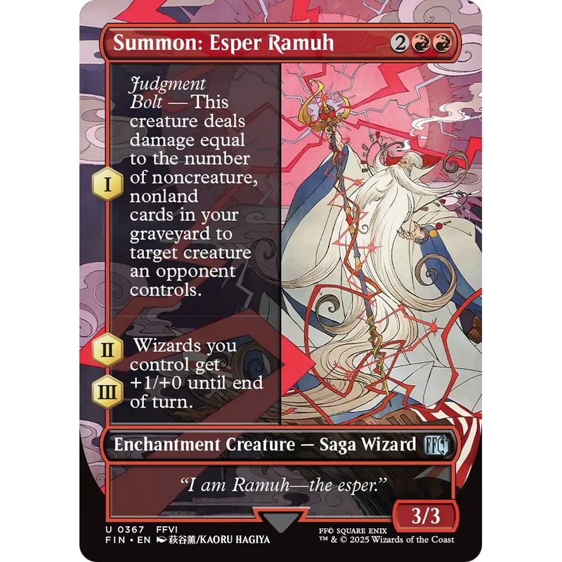 Summon: Esper Ramuh (FIN-367) - FINAL FANTASY: (enchantment) (Borderless)