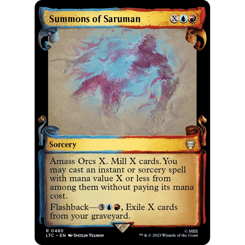 Summons of Saruman (LTC-480) - Tales of Middle-earth Commander: (Showcase) Foil