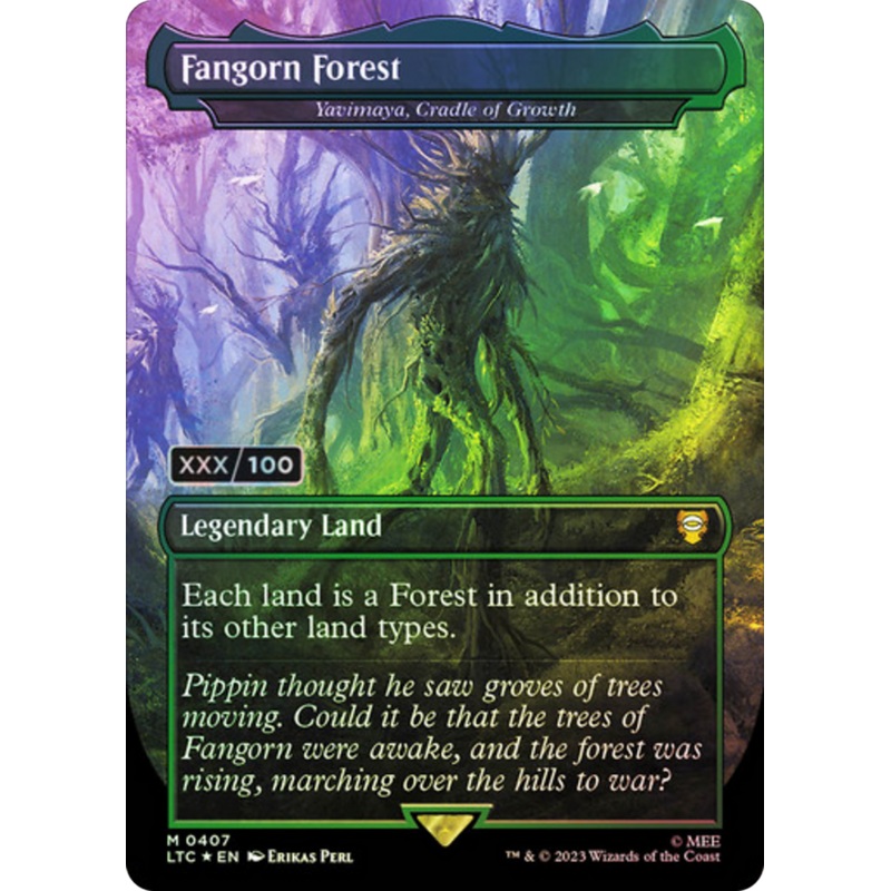 Yavimaya, Cradle of Growth (LTC-407Z) - Tales of Middle-earth Commander / Fangorn Forest (Borderless) Foil