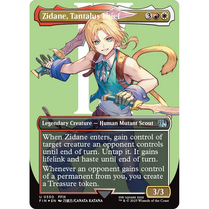Zidane, Tantalus Thief (FIN-550) - FINAL FANTASY (Borderless) Foil