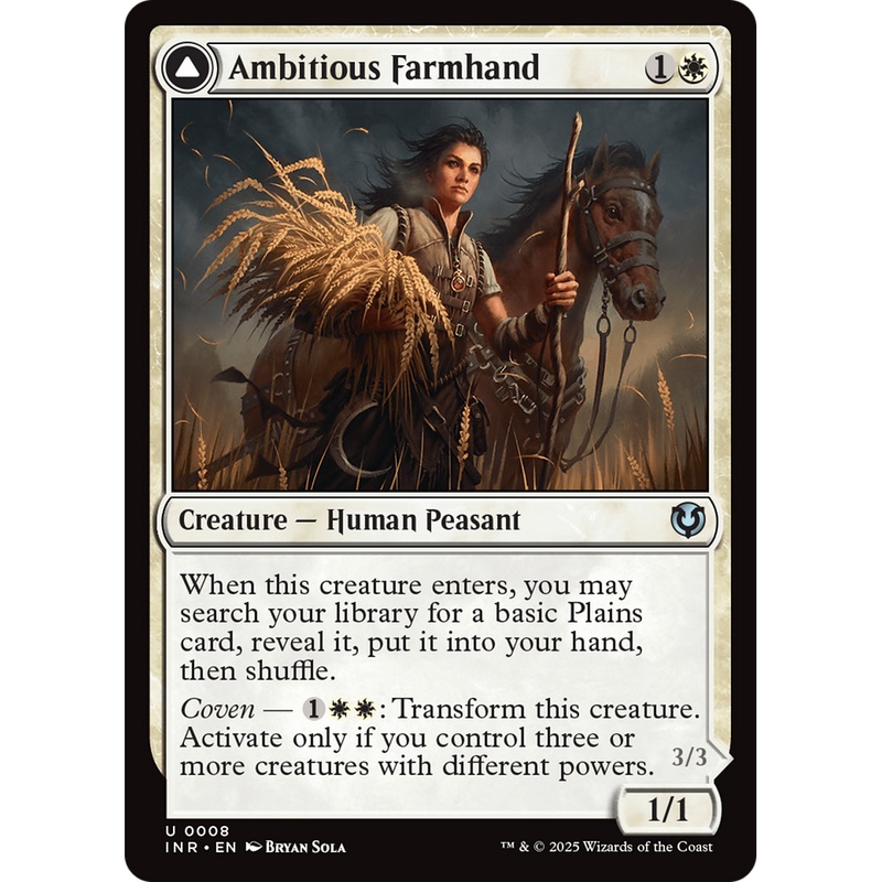 Ambitious Farmhand // Seasoned Cathar (INR-008) - Innistrad Remastered
