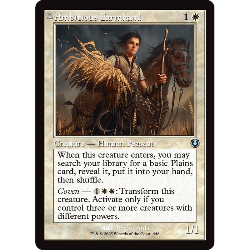 Ambitious Farmhand // Seasoned Cathar (INR-448) - Innistrad Remastered Foil