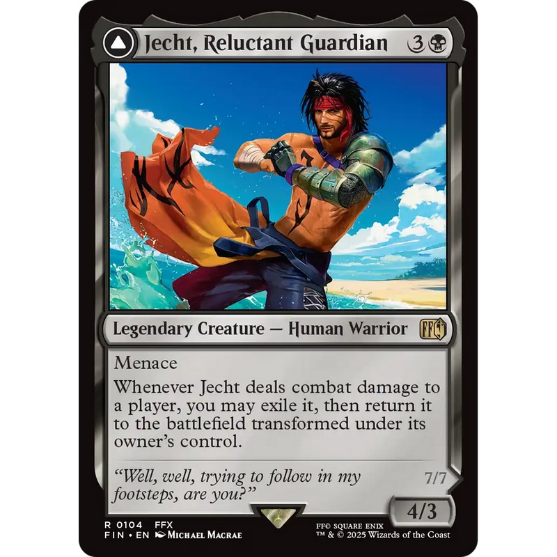 Jecht, Reluctant Guardian // Braska's Final Aeon (FIN-104) - FINAL FANTASY: (enchantment) Foil