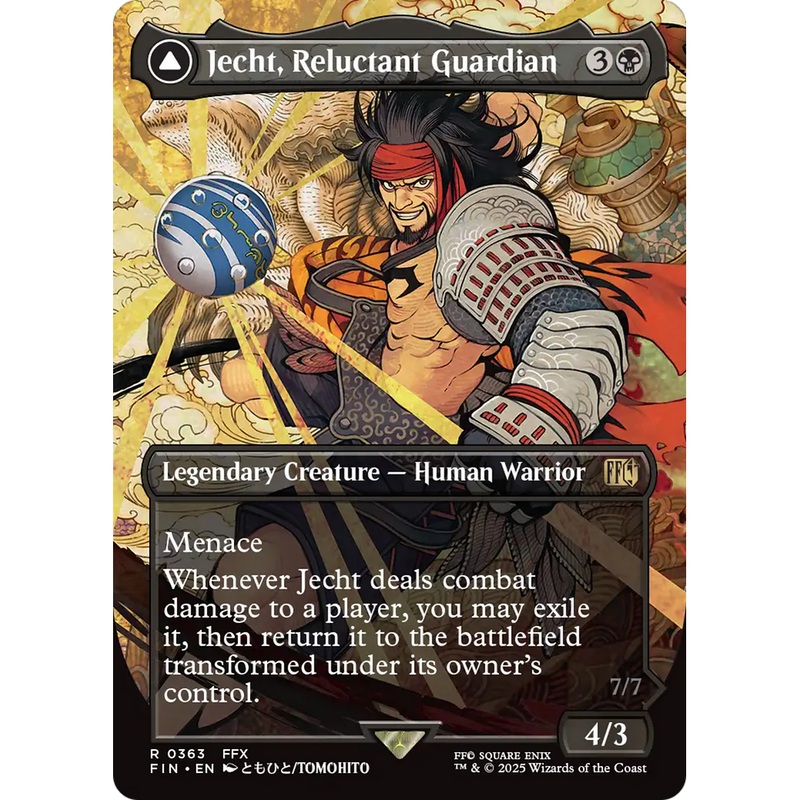 Jecht, Reluctant Guardian // Braska's Final Aeon (FIN-363) - FINAL FANTASY: (enchantment) (Borderless) Foil