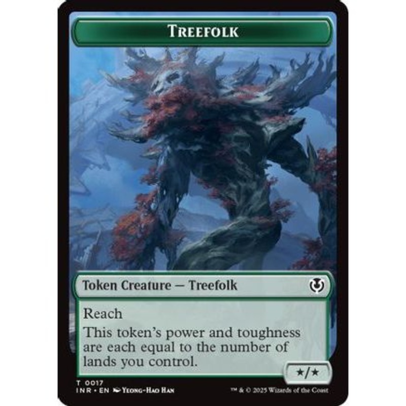Treefolk // Emblem - Wrenn and Seven Double-Sided Token (INR-17 // 27) - Innistrad Remastered Foil