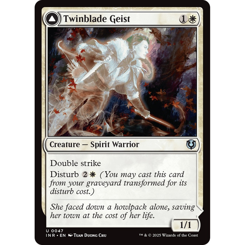 Twinblade Geist // Twinblade Invocation (INR-047) - Innistrad Remastered: (enchantment)