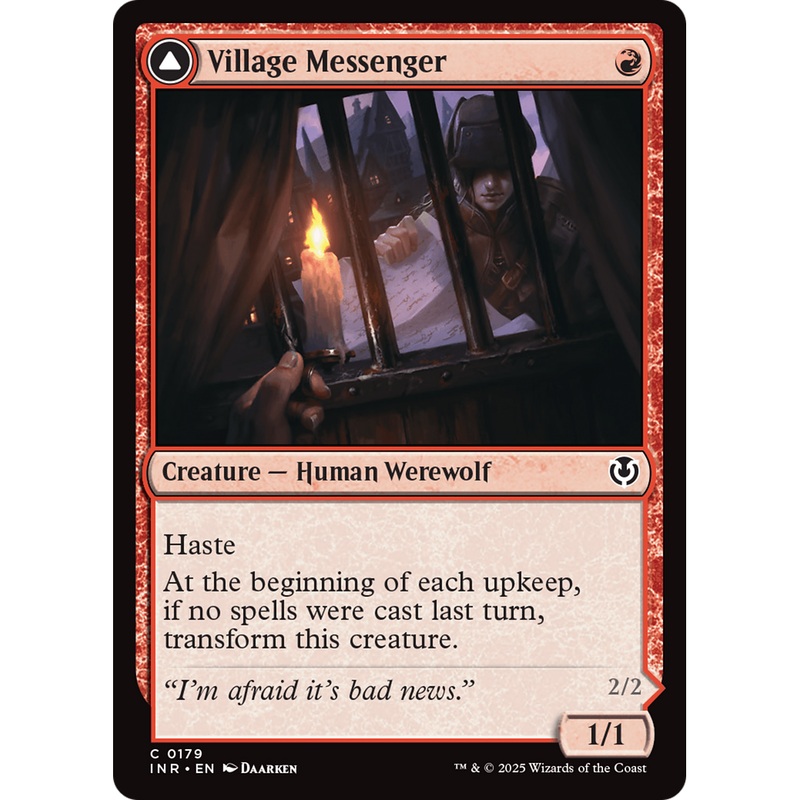 Village Messenger // Moonrise Intruder (INR-179) - Innistrad Remastered Foil