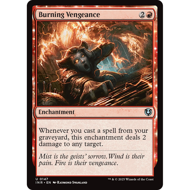 Burning Vengeance (INR-147) - Innistrad Remastered: (enchantment) Foil