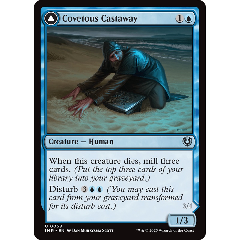 Covetous Castaway // Ghostly Castigator (INR-058) - Innistrad Remastered Foil