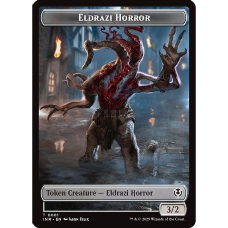 Eldrazi Horror // Human Soldier (0003) Double-Sided Token (INR-1 // 3) - Innistrad Remastered Foil