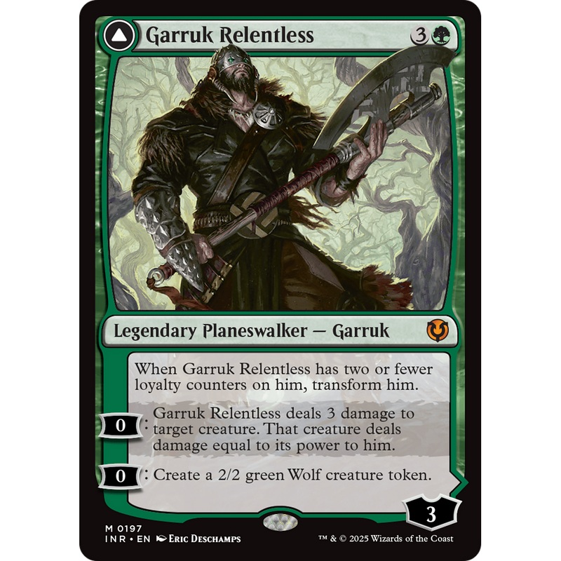 Garruk Relentless // Garruk, the Veil-Cursed (INR-197) - Innistrad Remastered Foil
