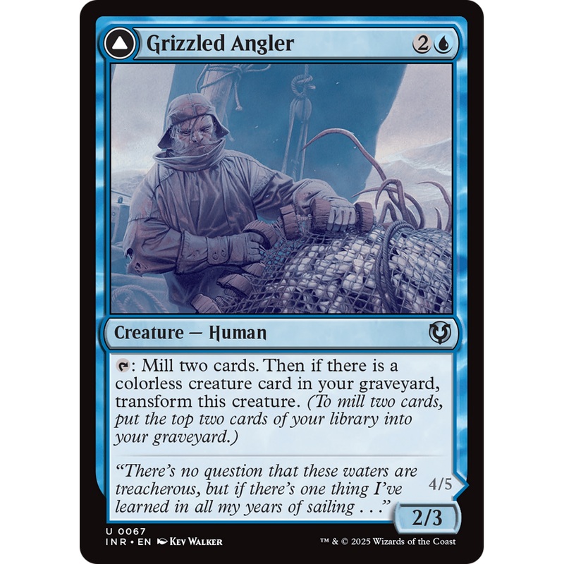 Grizzled Angler // Grisly Anglerfish (INR-067) - Innistrad Remastered Foil