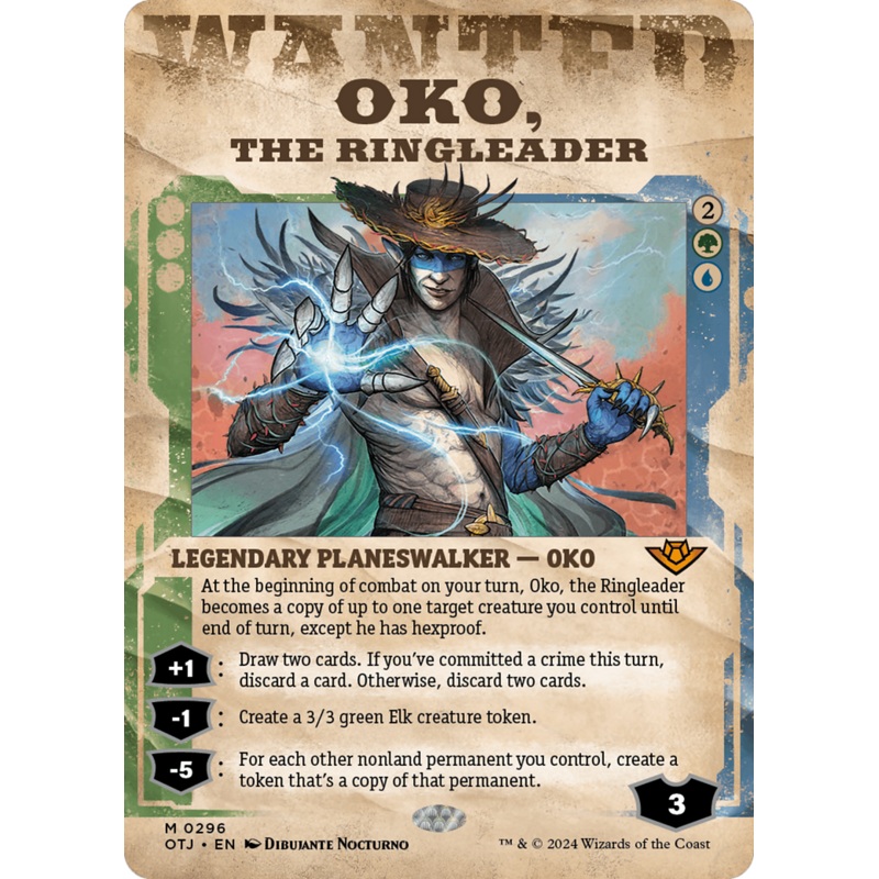 Oko, the Ringleader (OTJ-296) - Outlaws of Thunder Junction: (Showcase) (Borderless) Foil