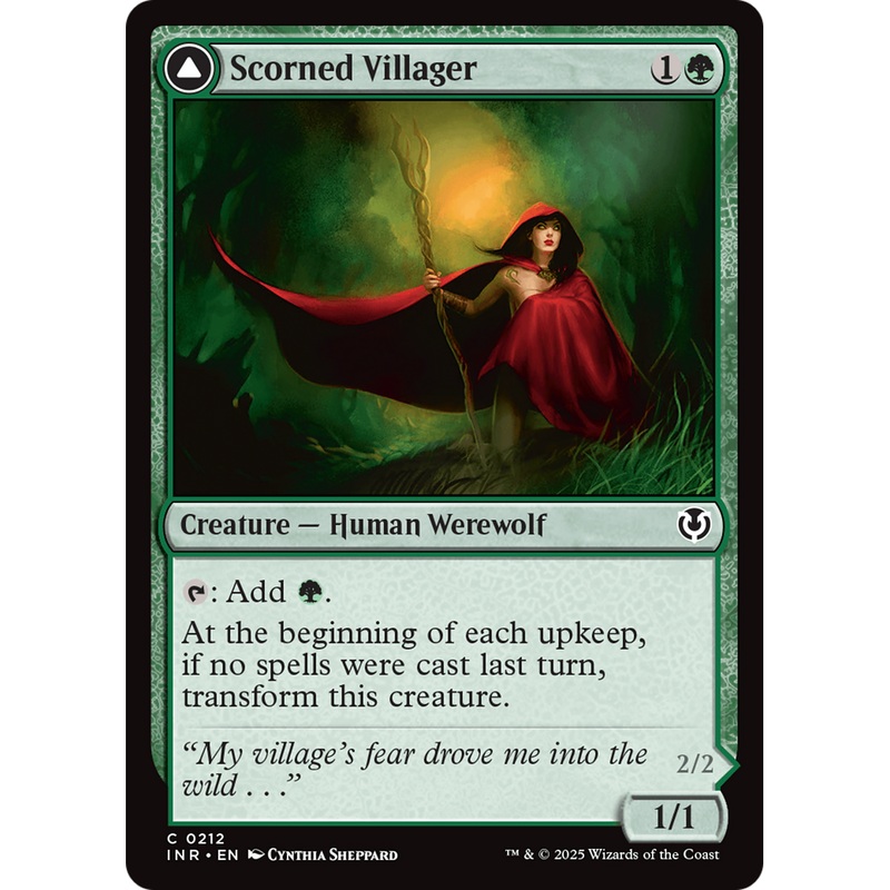 Scorned Villager // Moonscarred Werewolf (INR-212) - Innistrad Remastered Foil